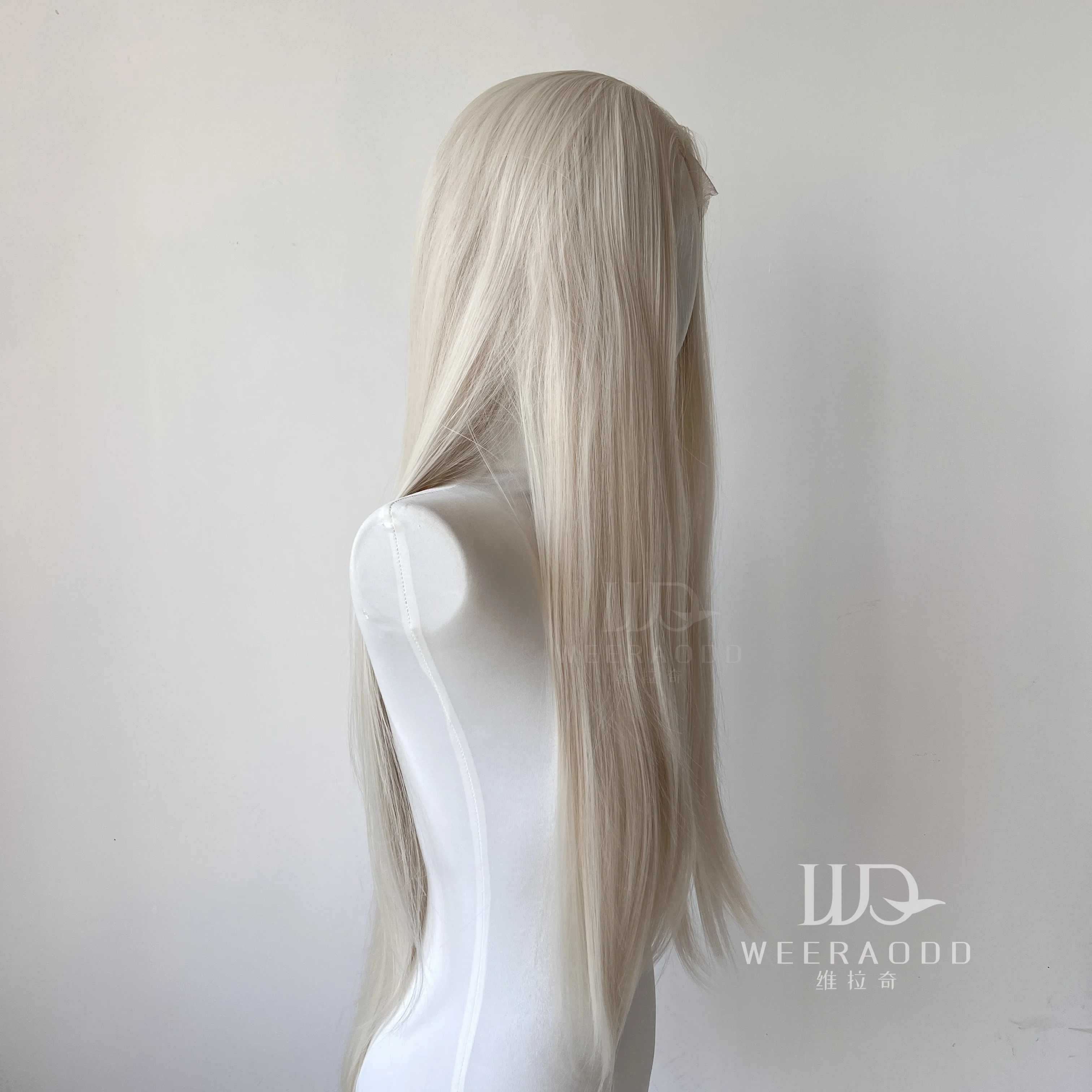Platinum White Lace Front Wig for Women Long Straight 13*4 HD Lace Wigs Synthetic Wig for Cosplay peruca Women's wigs