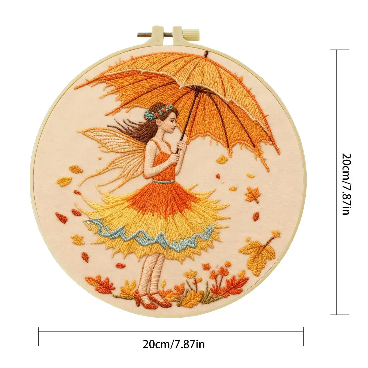 1 Stück 20X20CM/15X15CM 7,87/6,3 Zoll Meerblick Stickerei Starter-Kit DIY-Kit DIY-Stickerei-Set für Anfänger – Detail 3