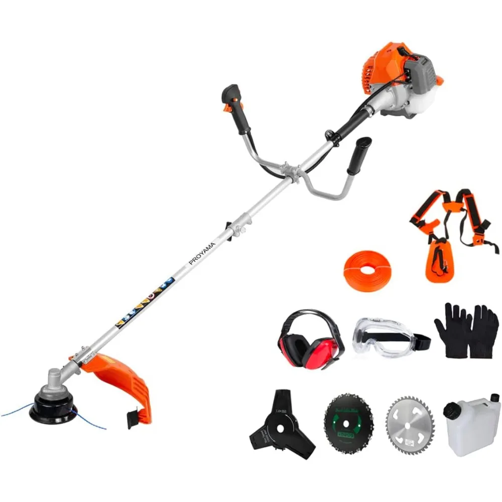 Weed Wacker, 3 in 1 Weed Eater Gas Powered, Brush Cutter and Gas String Trimmer 2-Cycle Extreme Duty, Grass Trimmer 2024