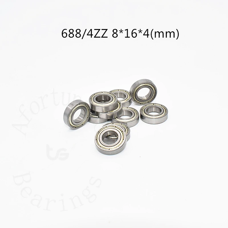 

688-4ZZ Bearing 10 Pieces 688zz 8*16*4(mm) free shipping chrome steel Metal Sealed High speed Mechanical equipment parts