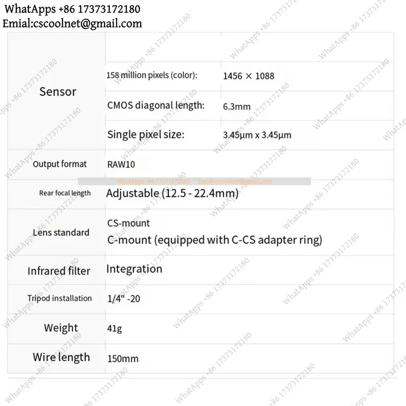 Raspberry Pi Global Shutter Camera IMX296 1.6MP 1456x1088 RAW10 CS/C Mount Lens