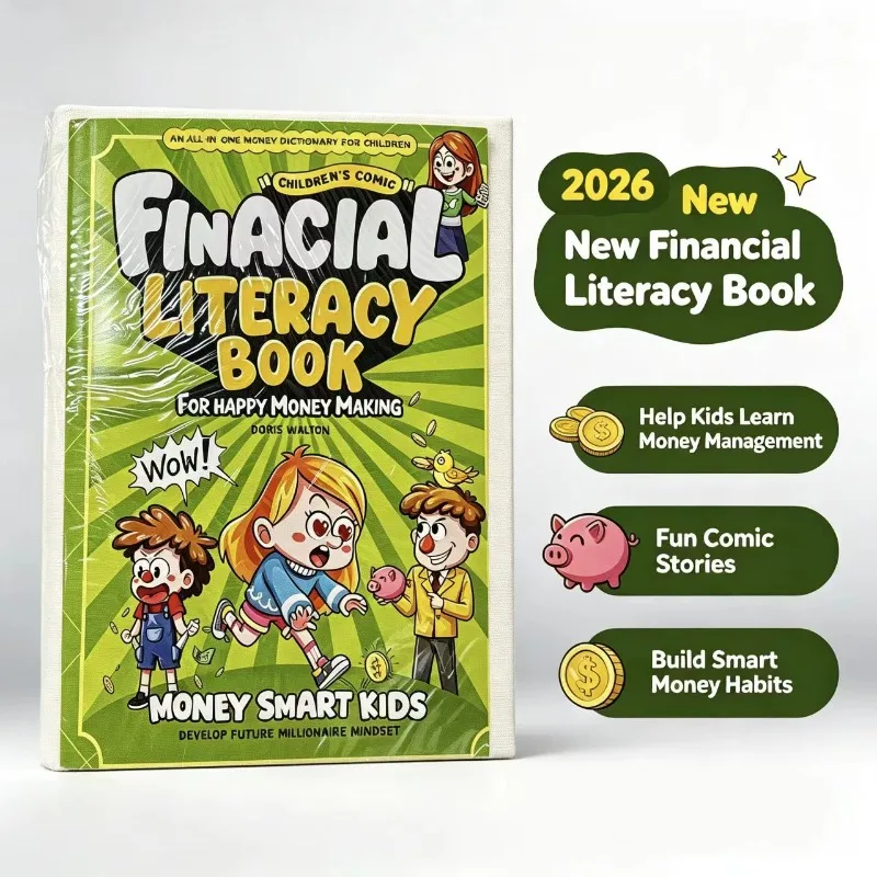2026 New Financial Literacy Book Paperback Children Comic Book for Kids Money Management Learning Educational Reading Book