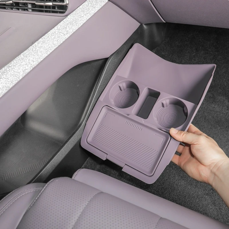 

For Changan DEEPAL L06 Dedicated Car Mounted Center Console Lower Layer Silicone Storage Box Car Interior Modified Accessories