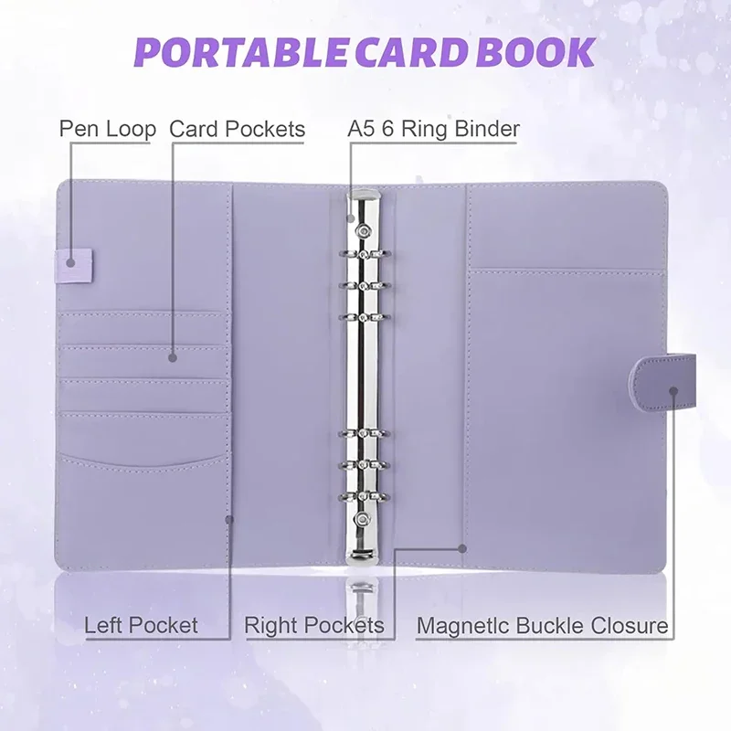 25pcs Page(4 Grids) Photo Card A5-Binder Kpop Photo Albums Idol Cards Loose-leaf Collect Book Binder Binder Photocard Holder