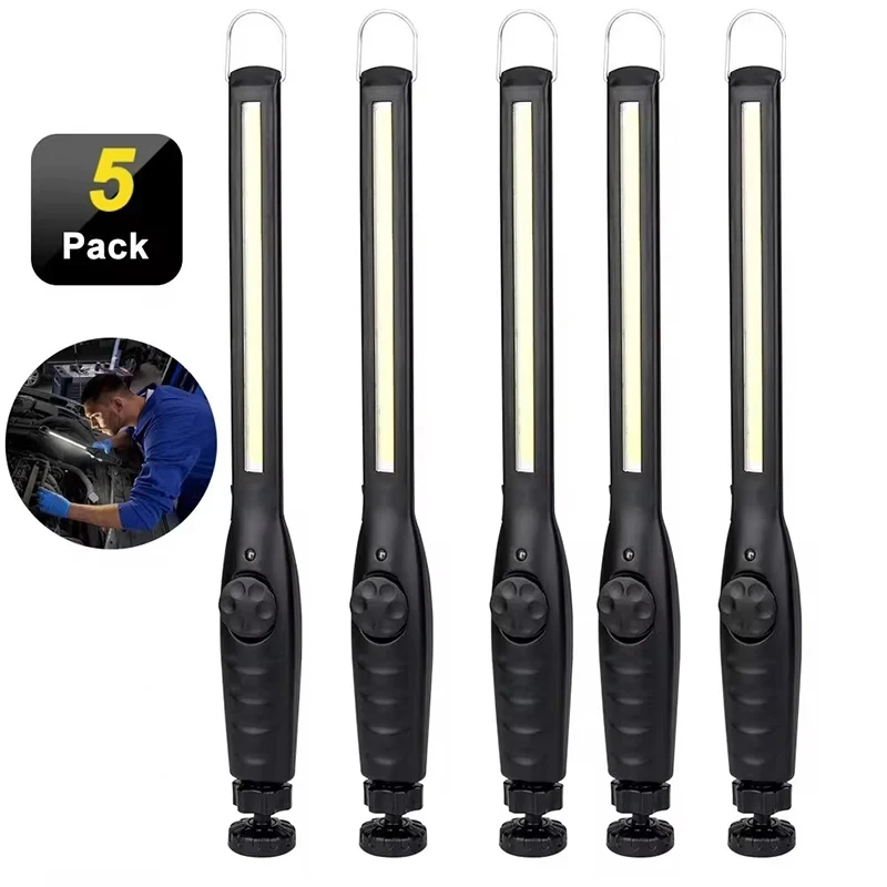KDULIT COB Flashlight Magnetic Work Light USB Rechargeable Torch Hook Portable Lantern Inspection Light Camping Car Repair Lamp