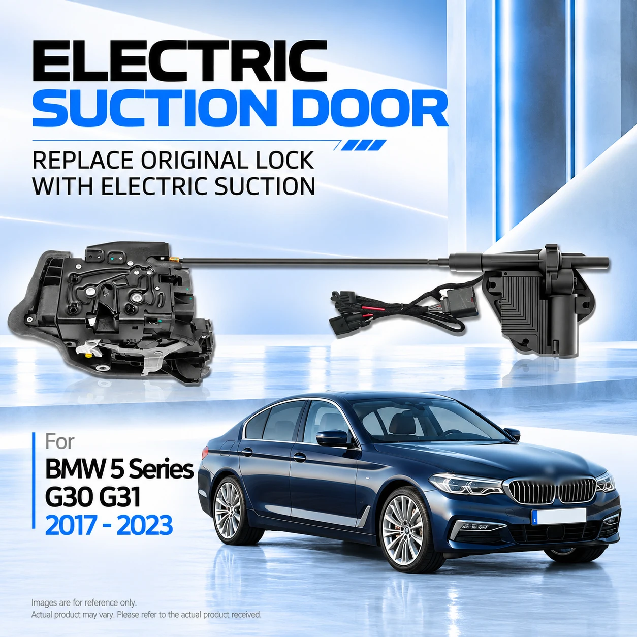 For BMW 5 Series G30 G31 2017-2023 Car Specific Electric Soft Close Door Lock Replacement Kit Auto Suction Door Upgrade