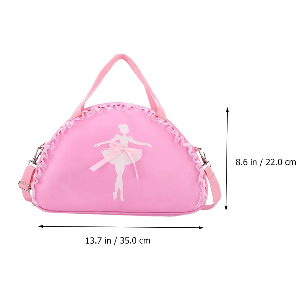 1 pc Large Capacity Ballet Dance Bag Lightweight Oxford Cloth Storage For Ballerinas Embroidery Design Smooth Zipper Closure