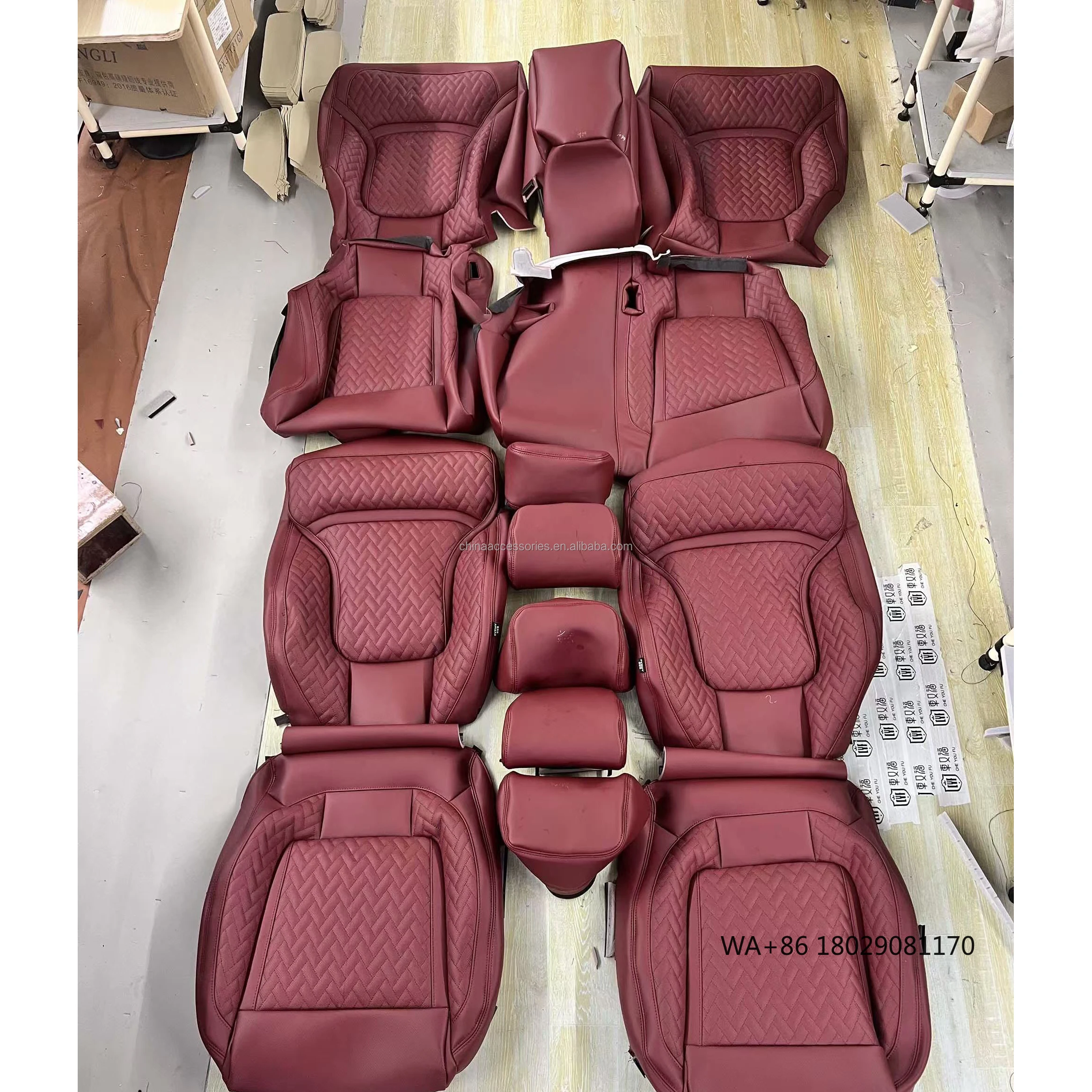 

Custom Fit Front Suede Leather Mixed Car Seat Covers 5 Seats Transporter T5