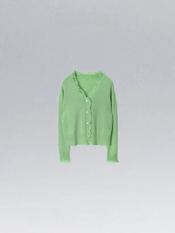

mat Pure Color Knitted Open Cardigan Outerwear with Button Detailing for Women Autumn 2025 DEDM•STUDIO