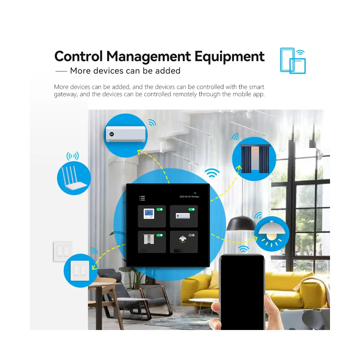 Imagem -04 - Tuya Smart Home Painel de Controle Zigbee Múltiplo Painel de Interruptor de Controle de Tela Sensível ao Toque na Parede para Casa-eu Plug