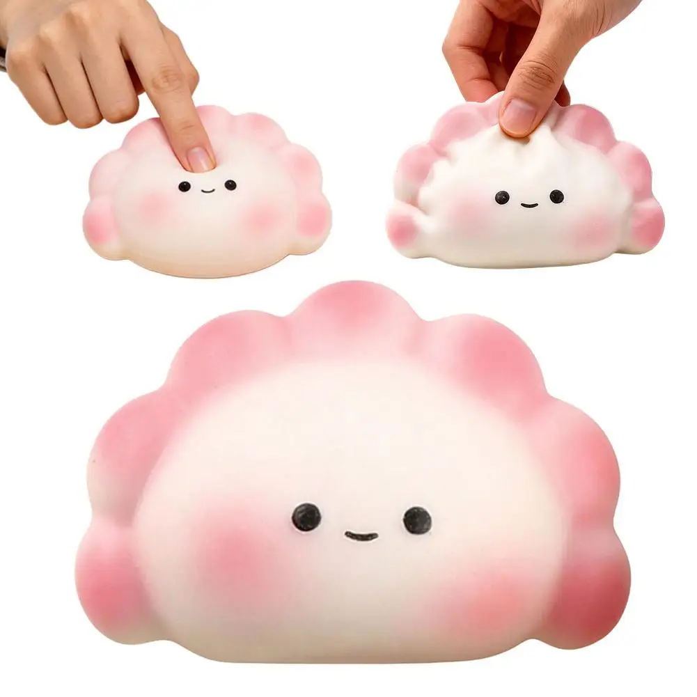 Niedliche Dumpling-Squishies, langsam aufsteigendes Fidget-Sensorikspielzeug, Kawaii Dampfbrötchen, Stressabbau-Quetschspielzeug für Kinder und Erwachsene, Geschenk