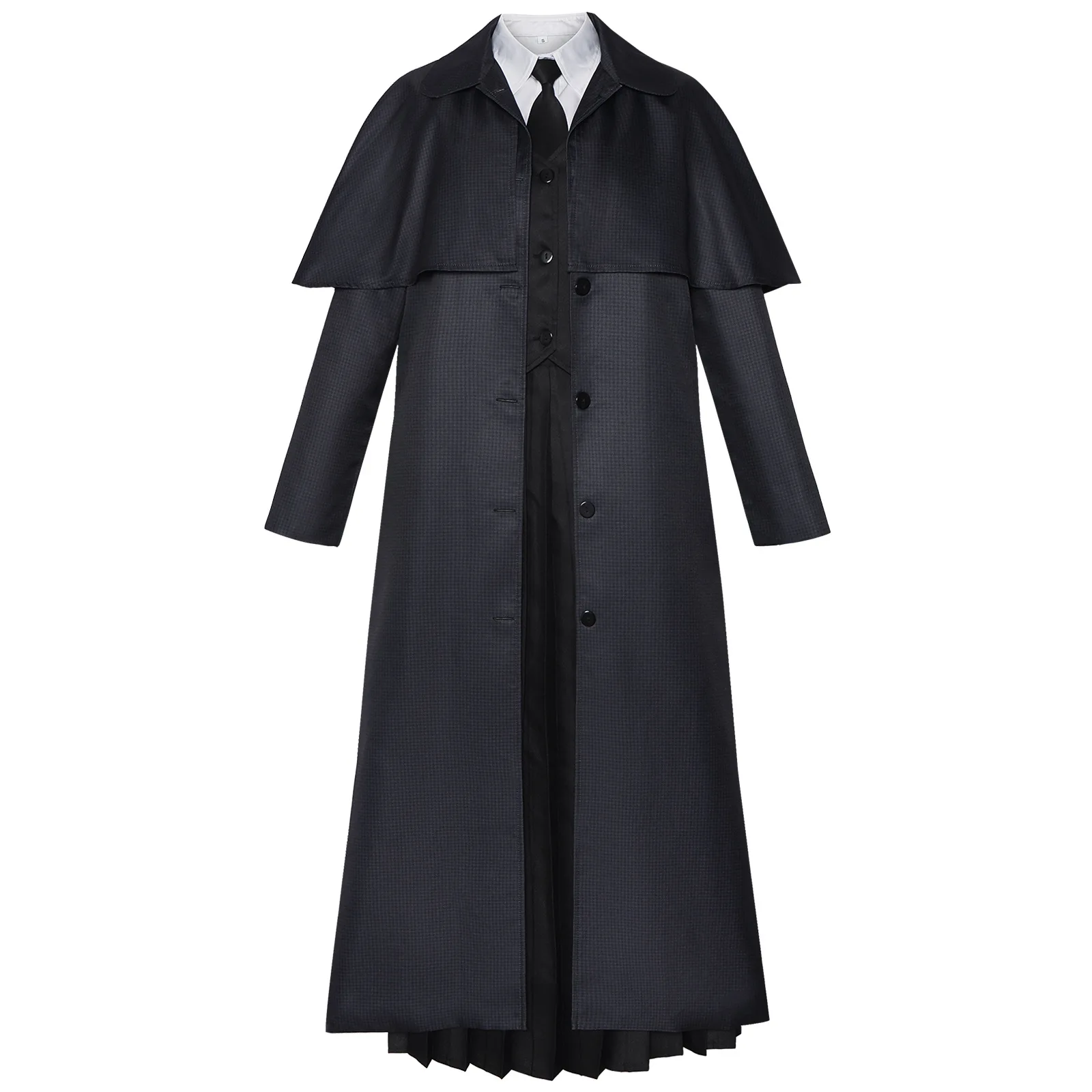 

Movie Addams Cosplay Costume Family Dress Girls Outfit Vintage Gothic Witch Long Dress Halloween Family Cosplay