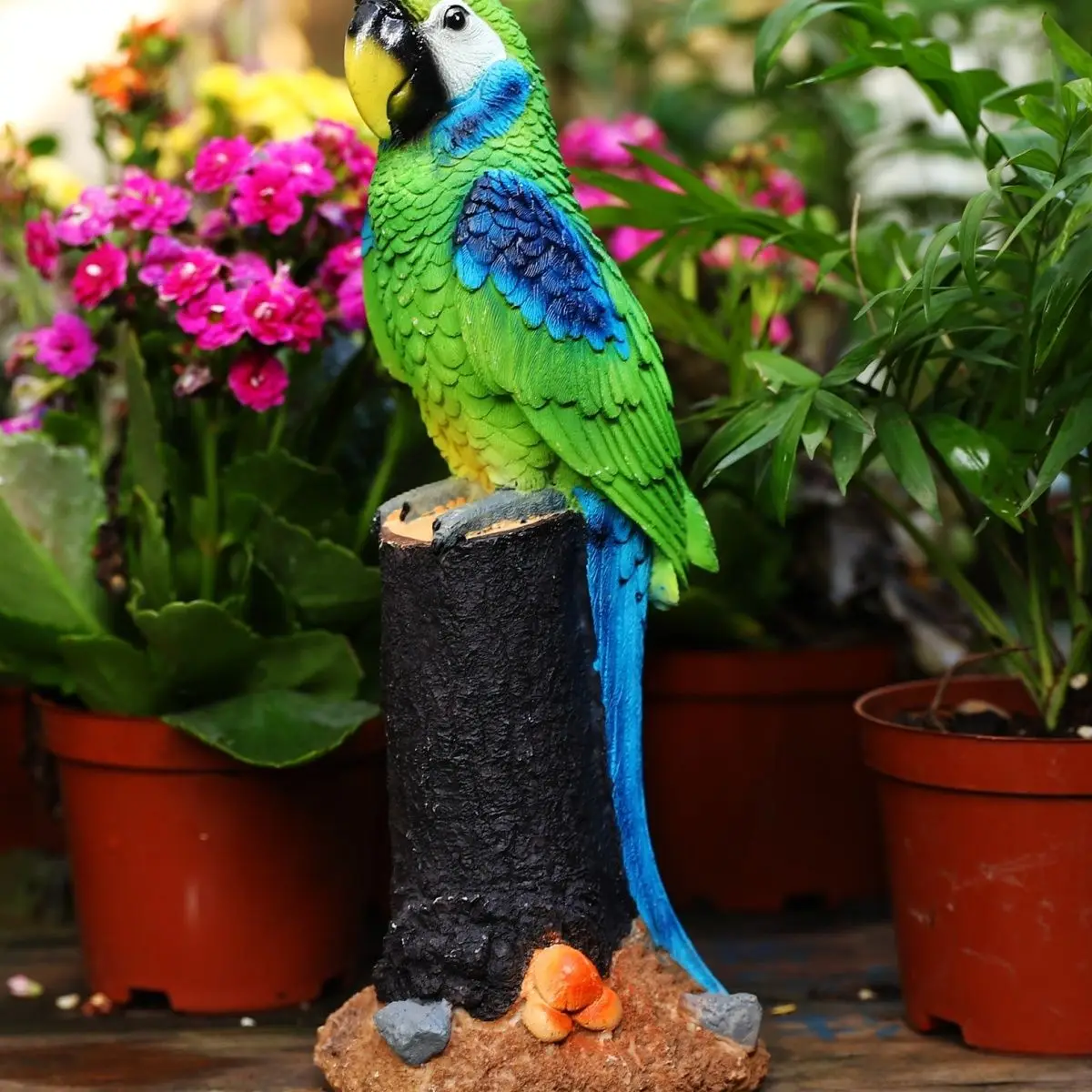 Creative Simulation Parrot Resin Statue Ornaments Outdoor Garden Courtyard Sculpture Decoration Home Model Room Figurines Crafts