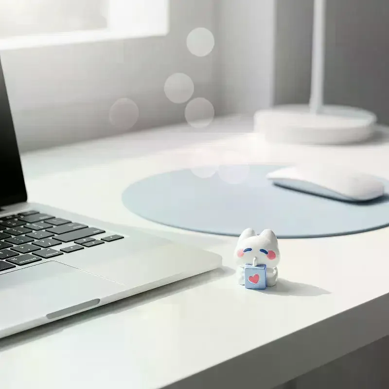 6Pcs Cute Resin Cat Model DIY Brooch Hairpin Jewelry Handmade Accessory Kawaii Water Cup Resin Accessories Adult Toys Gift