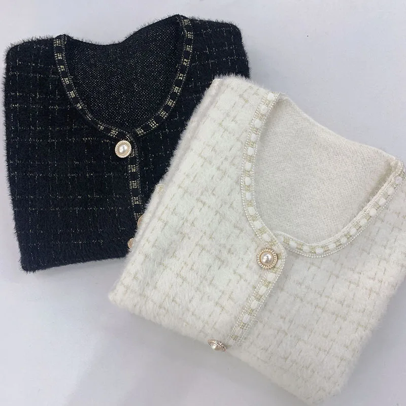 

Korean Fashion Single-Breasted Knitted Cardigans All-Match Streetwear Sweater Coat Autumn Winter New Women's Cardigan Jackets