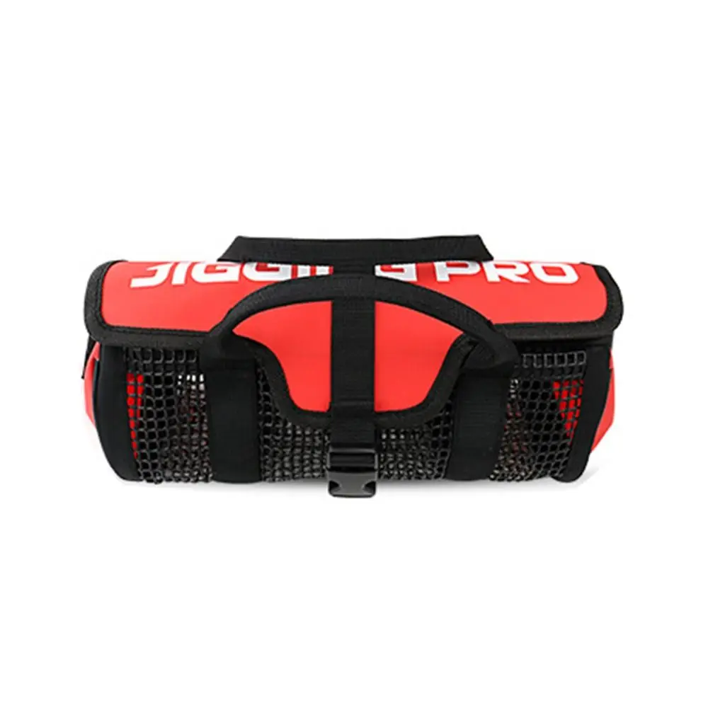 

Jig Mesh Bag Lure Bait Storage Bag Large Capacity Metal Fishing Lure Bait Hooks Box Red Black Fishing Jig Bag