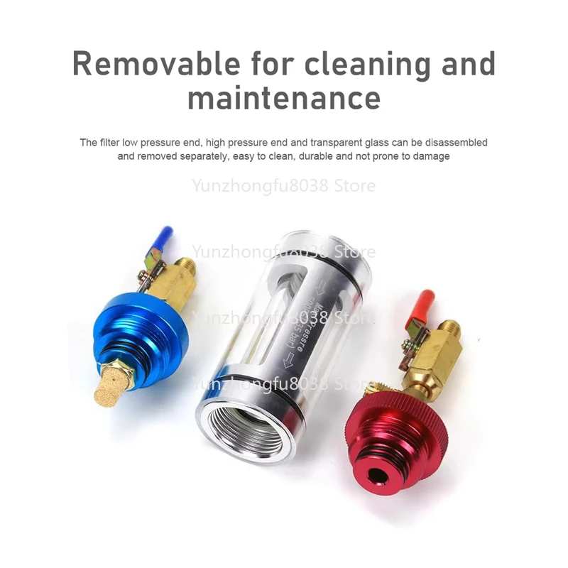 

For Cooling System Maintenance Air Conditioning Compressor Oil Filter and Refrigerant Oil Analyzer Filler Purifier