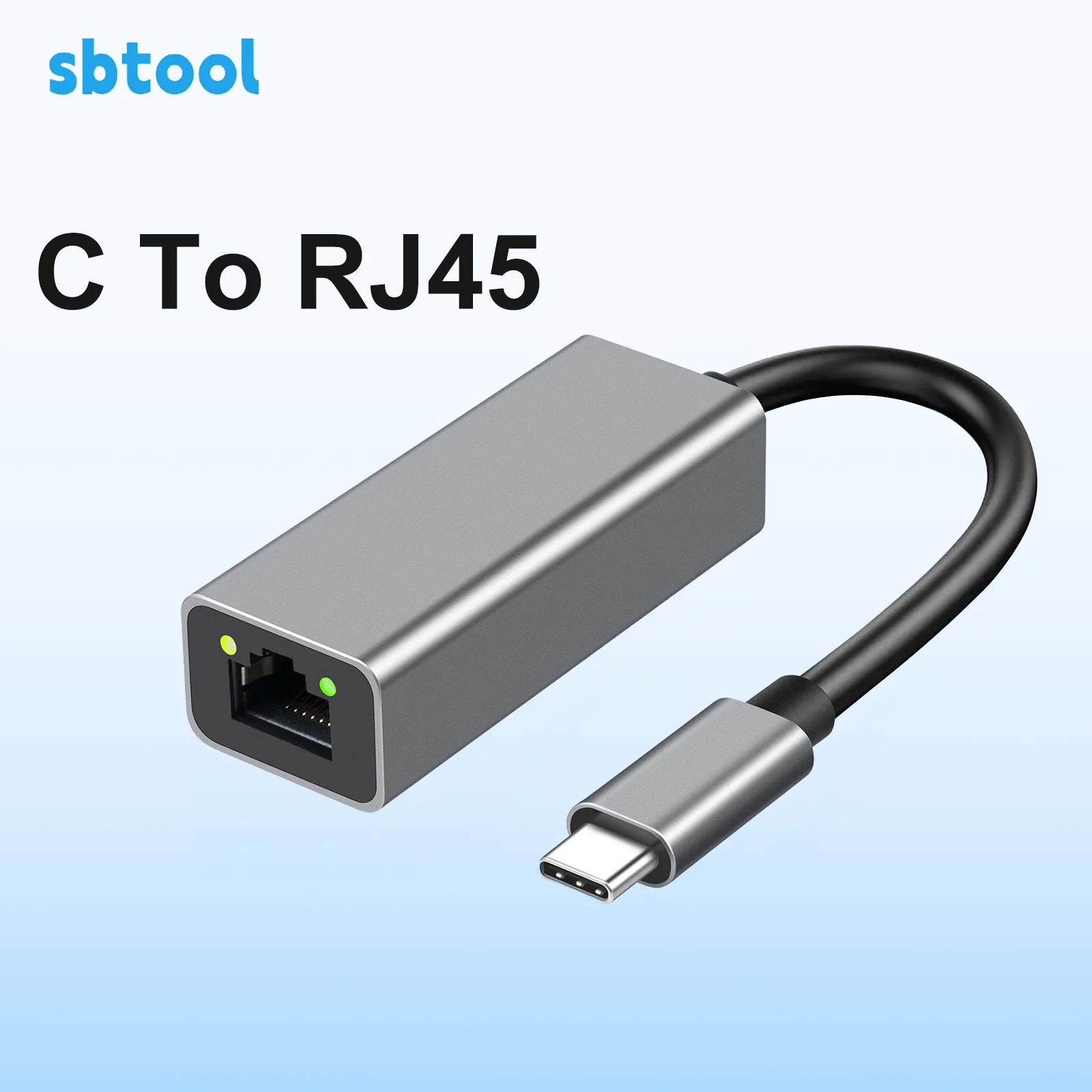 USB C إلى RJ45 جيجابت إيثرنت محول USB نوع C LAN بطاقة محول دعم 10/100/1000Mbps لأجهزة الكمبيوتر المحمول/الكمبيوتر اللوحي/الهواتف الذكية/الكمبيوتر #1