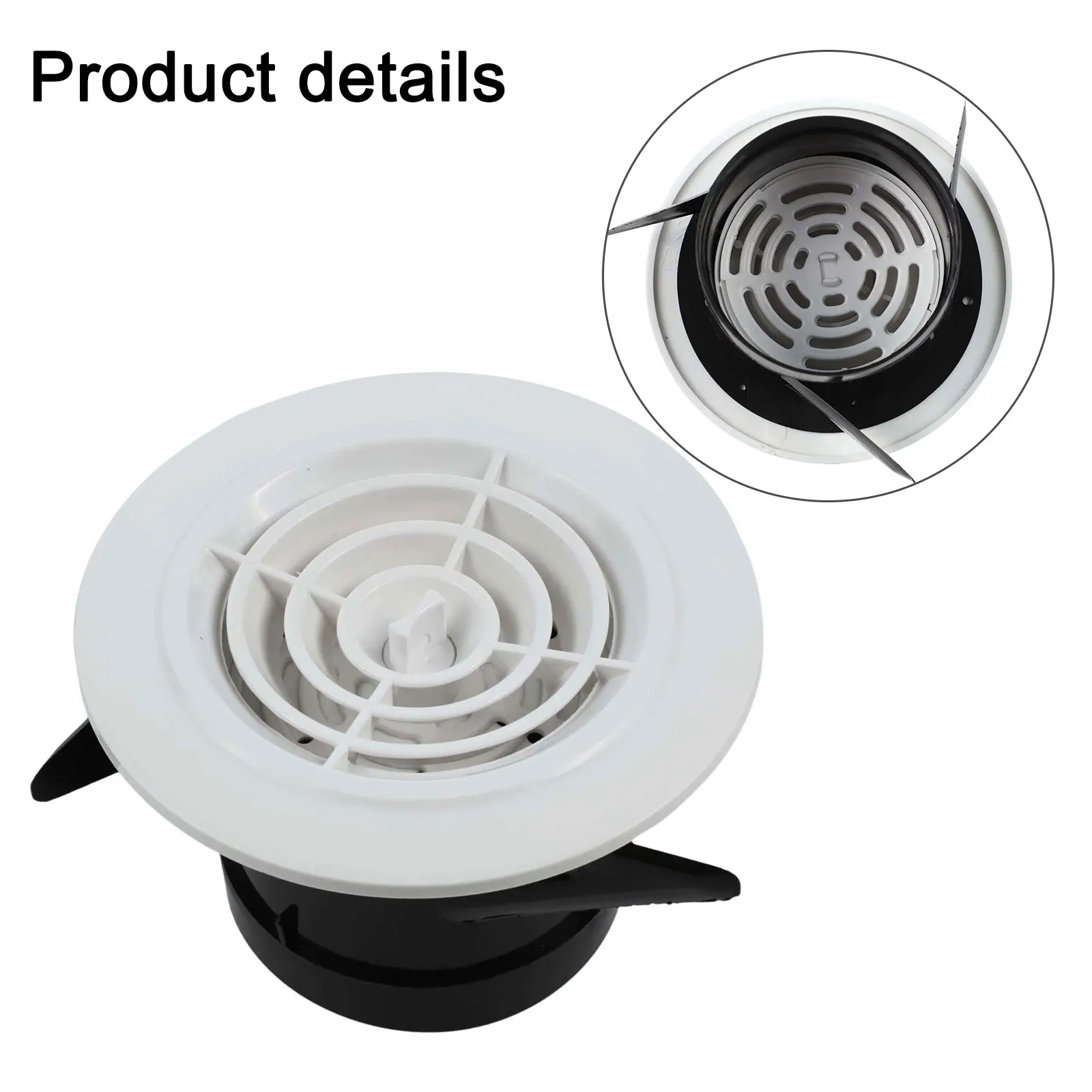 

Vent Outlet Air Vent 1 Pcs ABS Accessories Adjustable Grille Cover Louve Parts Round Ventilation Bathroom Practical