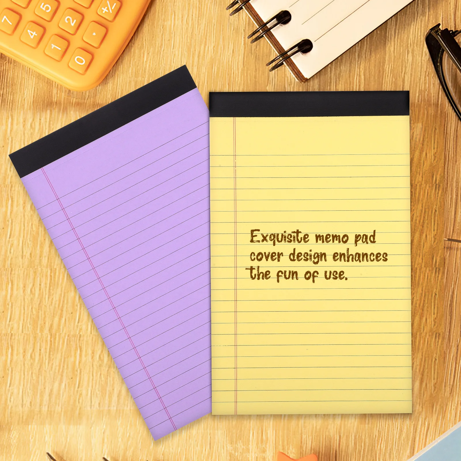 Colored Notepads A5 Small Legal Pads For Note Taking Writing Drawing Journaling Smooth Lined Paper Dotted Top