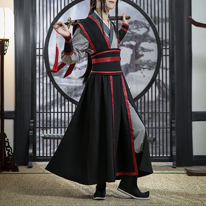 Pre sale MoDaoZuShi Grandmaster Of Demonic Cultivation Wei Wuxian Youth Ver Cosplay Costume Hanfu Clothing Unisex Full Set