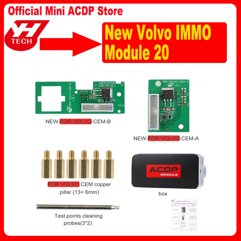 Yanhua ACDP Module 20 for New Volvo IMMO CEM Key Programming with License A302