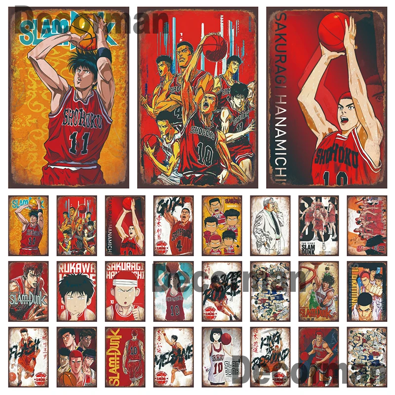 

[ DecorMan ] Slamdunk Japan Comic Metal SIGN Custom Babt Kids Painting Cartoon PUB Decor LTA-3204