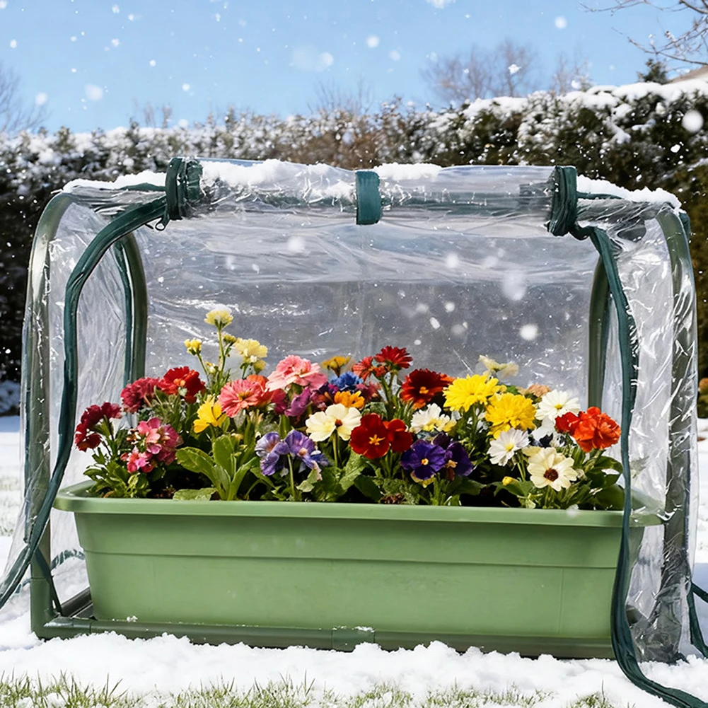 

Tabletop PVC Greenhouse for Gardening in Limited Spaces for Balcony Windowsill or Apartment Indoor Plant Cultivation Setup