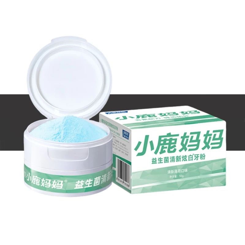 Fawnmun 50g Teeth Powder Activated Probiotic Teeth Whitening Toothpaste Dental Powder Oral Hygiene Teeth Cleaning Care Tool