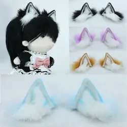 For 20CM Idol Doll Headwear Cute Plush Fur Cat Ear Headband For 14inch Doll Clothes Decor Kids Toys Clothes Accessories