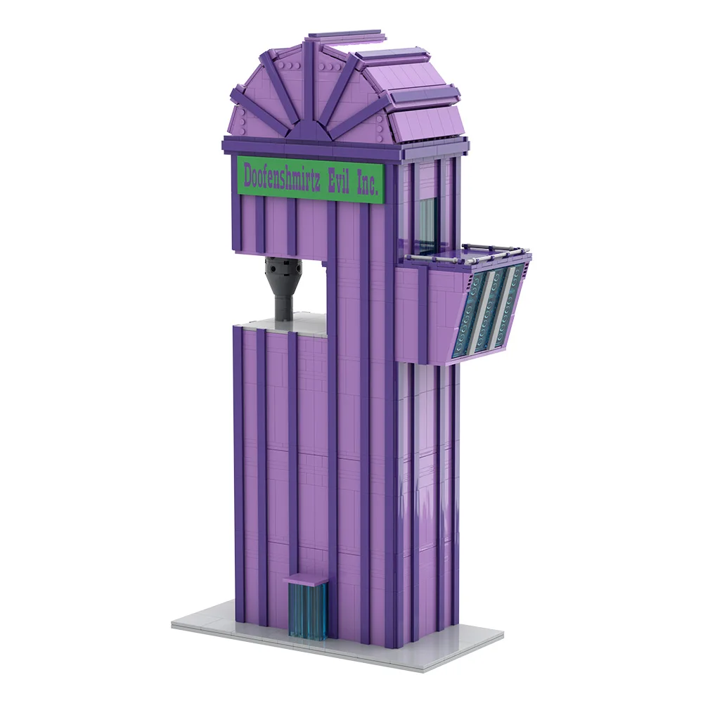 MOC Street View Evils Incorporatedss Building Blocks Model Doofenshmirtzs Architecture Bricks diy Assembled Toy Children Gift