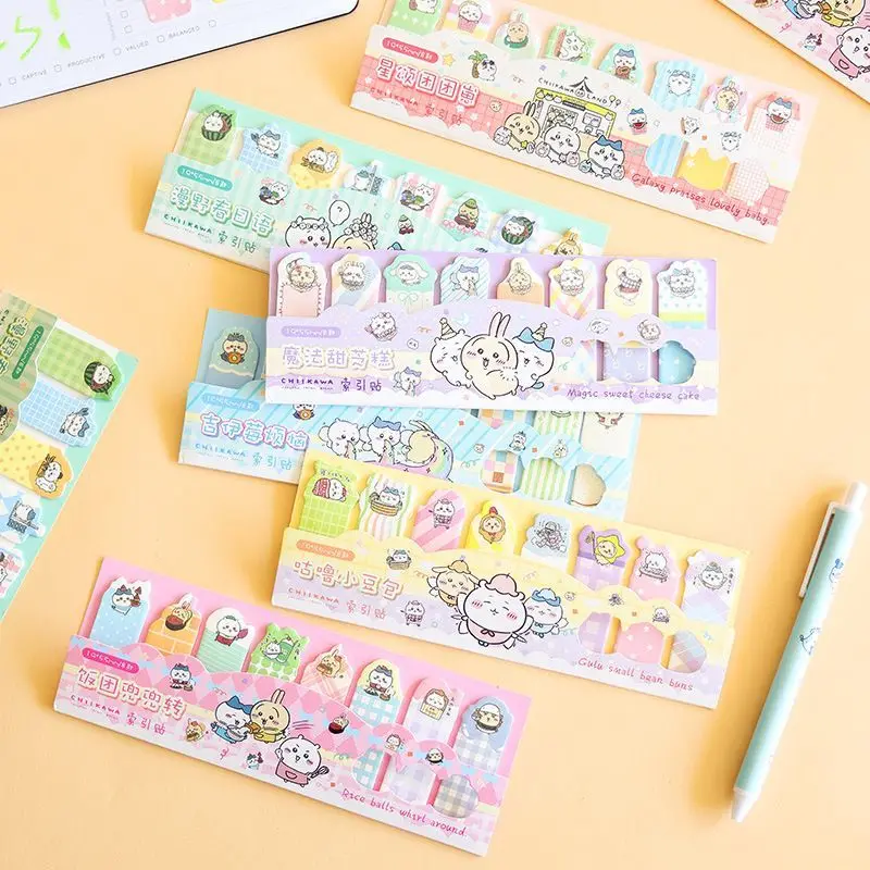 

Индекс Chiikawa Post It Notes Клейкие записываемые карты для заметок с памятью Stickable Cute на складе Nagano