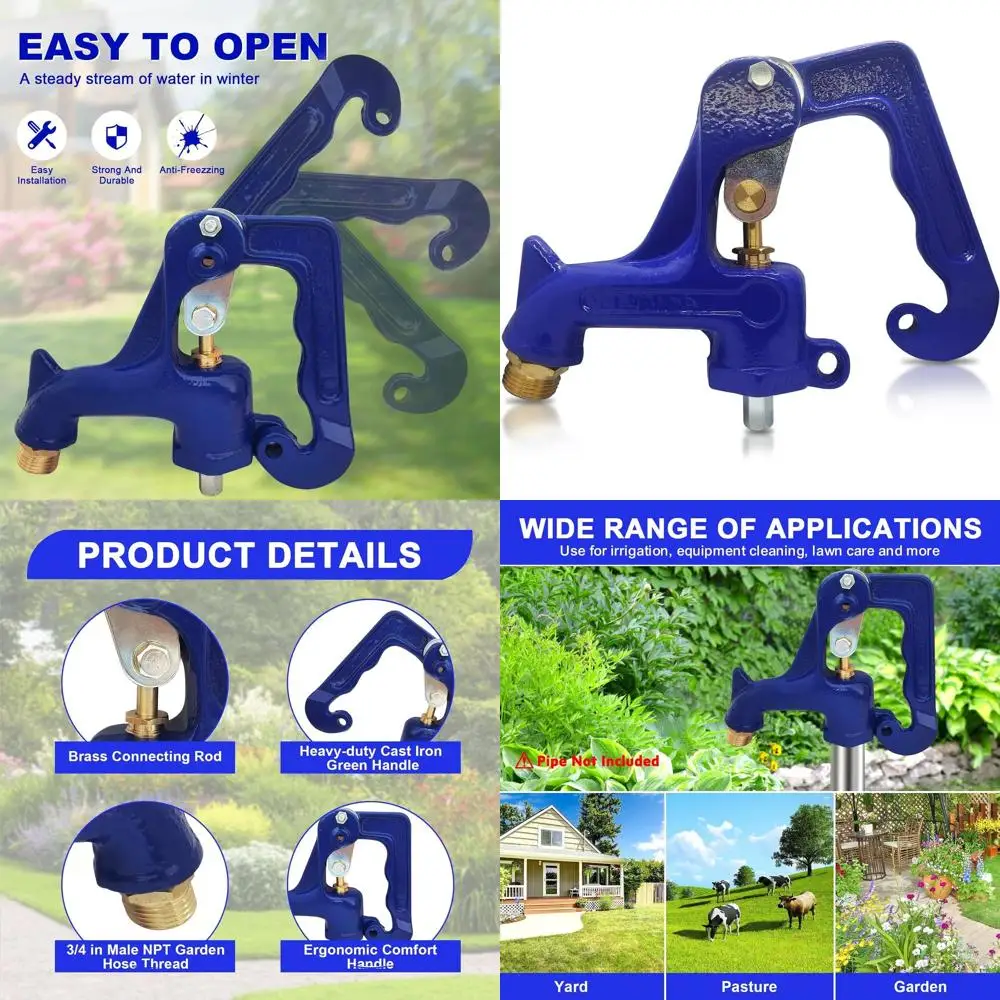 

Frost-Resistant 3/4 Outdoor Faucet, Blue, Freeze-Proof Yard Hydrant Head, FYA-044