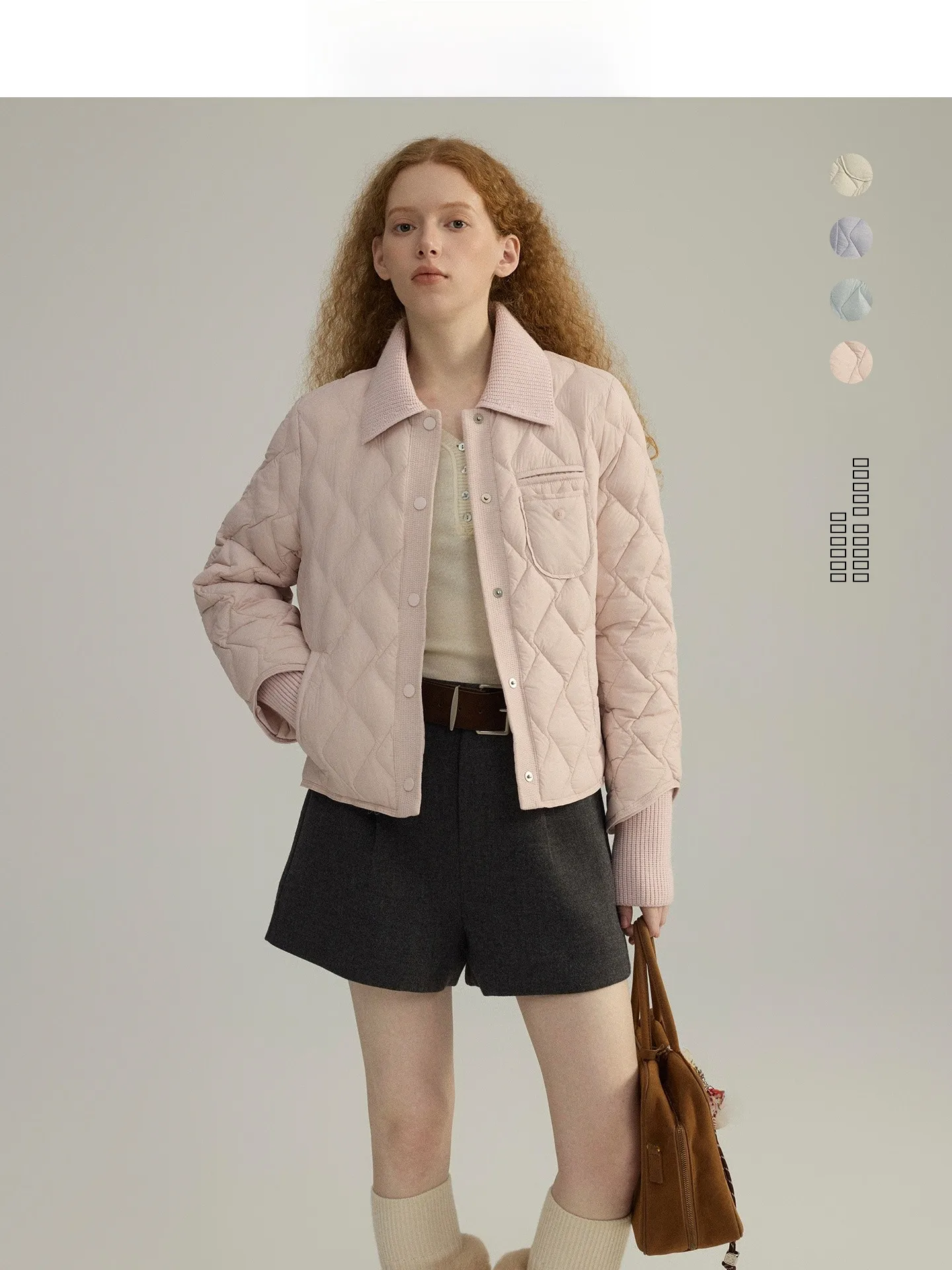 

Lightweight Slim Fit Du down Jaet Women's Casual Sle 95 Feather Quilted Pattern Winter New Arrival White Du down Coat