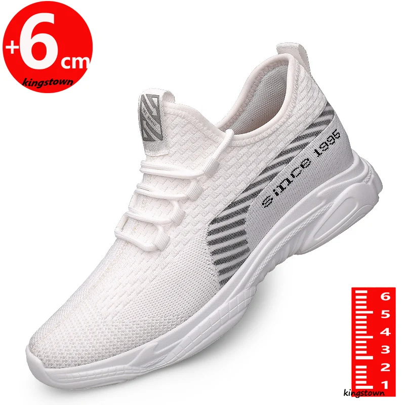 

Summer Lift Sneakers Men Elevator Shoes Height Increase Insole 6CM Sports