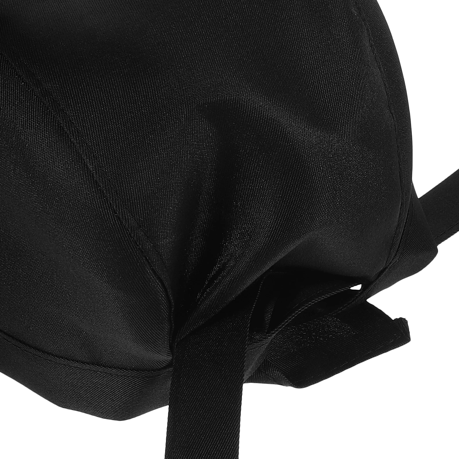 

Chef Hat Turban Catering Cap Black Adjustable Ribbon Soft Size Fits Most Cooking Baking Kitchen Server Uniform