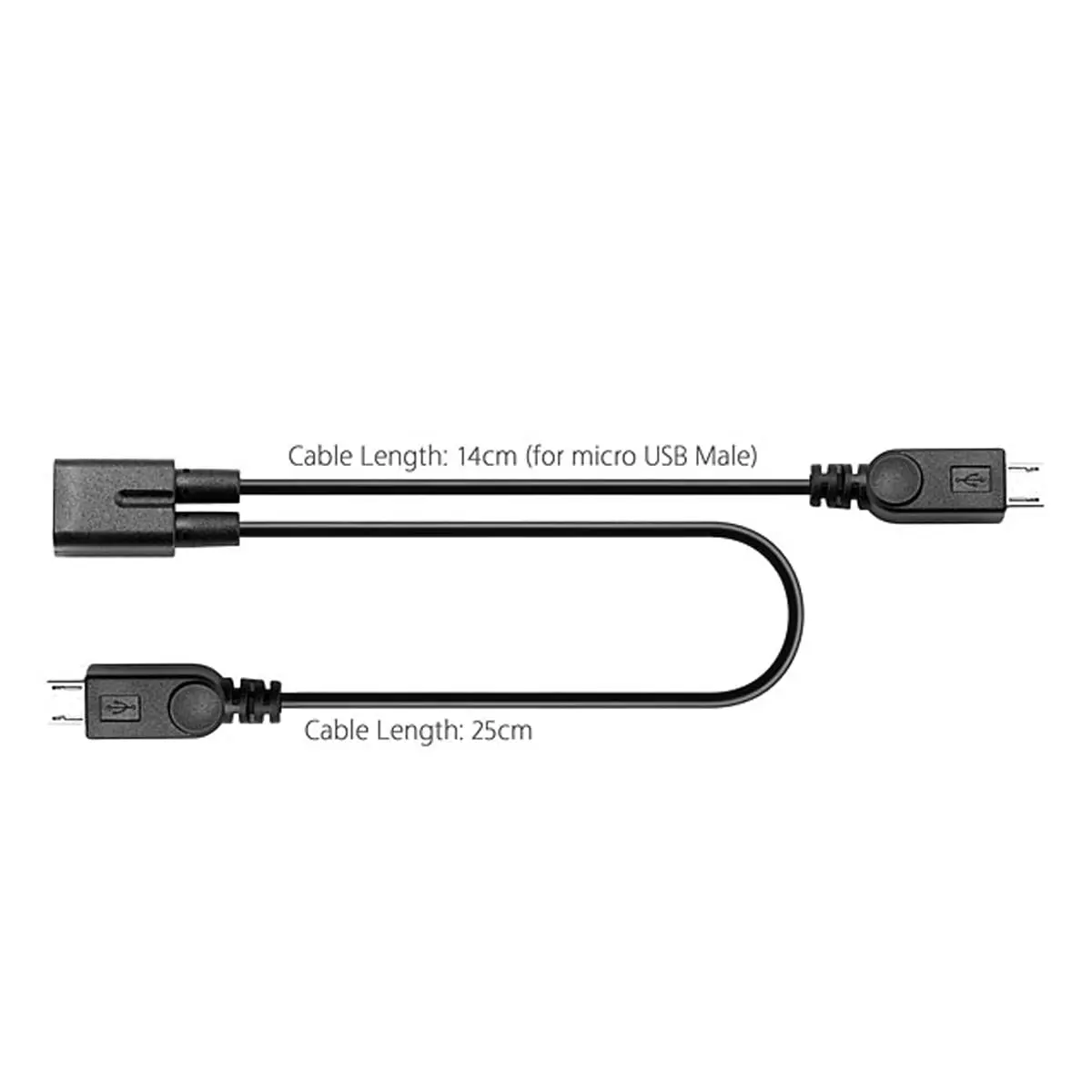 Micro/MINI USB 2.0 Splitter Y 1 Female to 2 Male Data Charge Cable Extension Cord For phone High Quality sync data cable