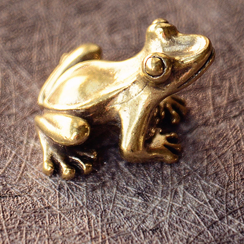 

1 шт. нежный чайный питомец, винтажный брелок в форме лягушки, чайный художественный орнамент, домашний декор, украшение в виде лягушки, ретро украшение для рабочего стола