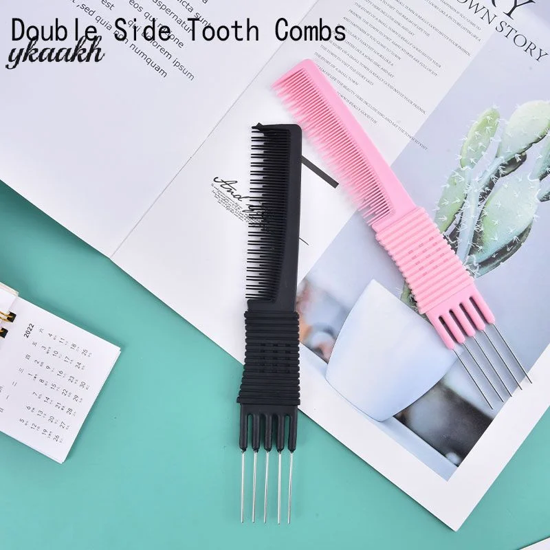 

Oil Head Curly Comb Men Double Side Tooth Combs Steel Needle Fork Combs Hair Brush Barber Salon Hairdressing Tools