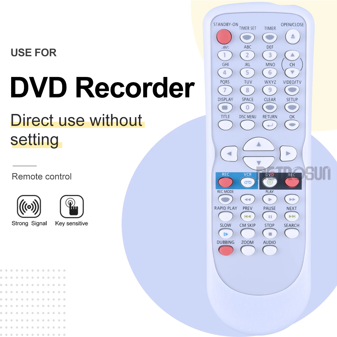 Nova NB654 Substituído Controle Remoto para Funai Gravador DVD NB654UD SV2000 WV20V6