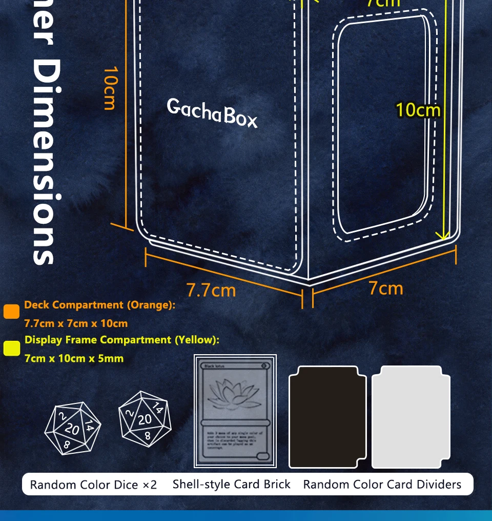 TCG Deckbox mit 100+ Kartenkapazitäten – Drachen-Design, langlebige und kostengünstige Aufbewahrung für TCG-Karten, ideal für YGO PTCG Magic Gifts – Detail 3