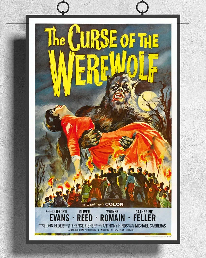 L344 CURSE OF THE WEREWOLF Movie Hammer Horror Silk Fabric Poster Art Decor Indoor Painting Gift