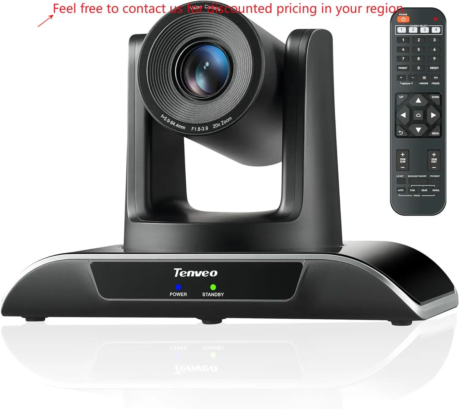 

Tenveo Video Conference Camera System VHD20U 2.38MP 20x 1080p 60fps PTZ Camera For Live Streaming &video Conferencing