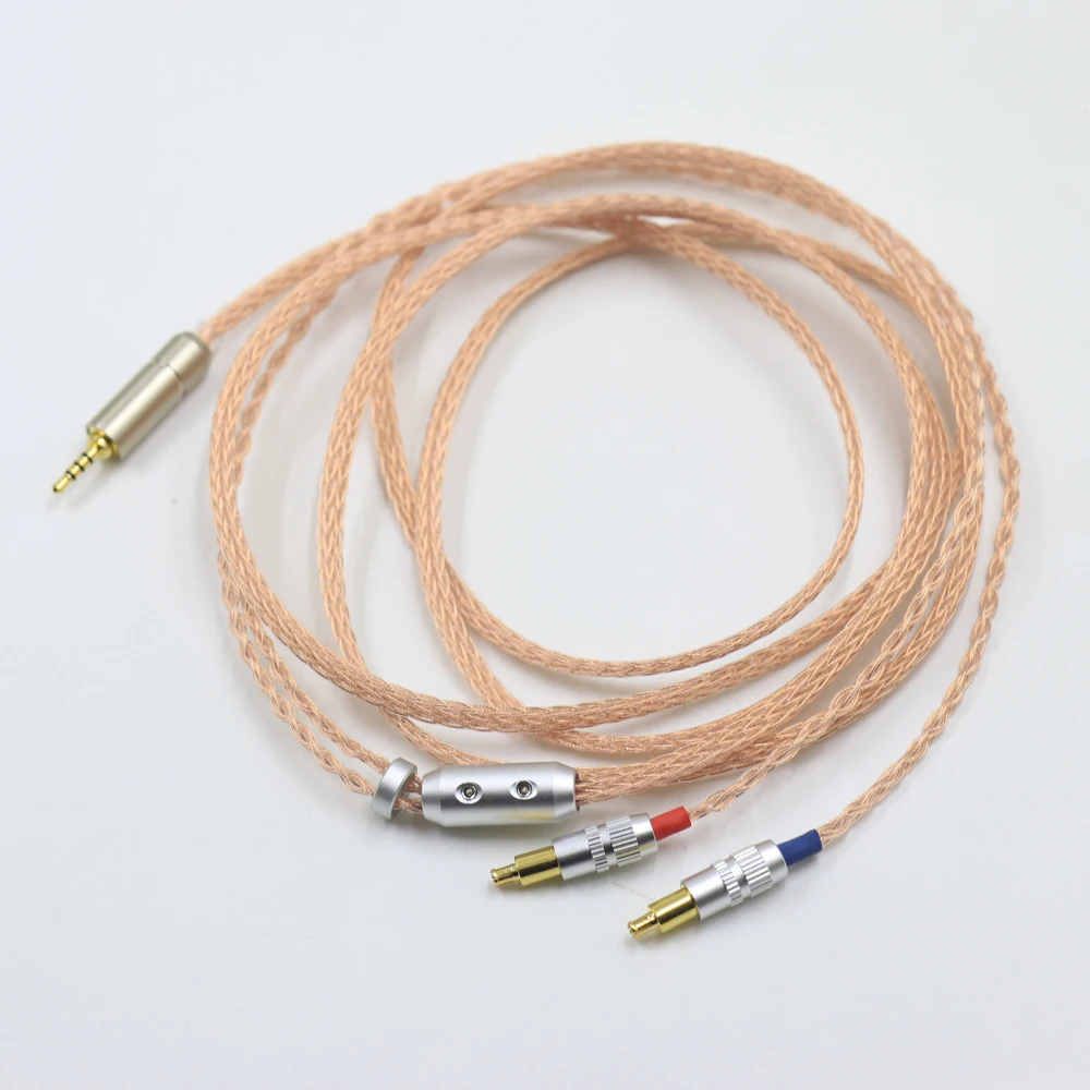 Pcocc pojedyncze miedziane z kryształami słuchawki Cables16 rdzeń dla audio-technica ATH-ADX5000 MSR7B ESW950 ESW990H ES770H AP2000Ti