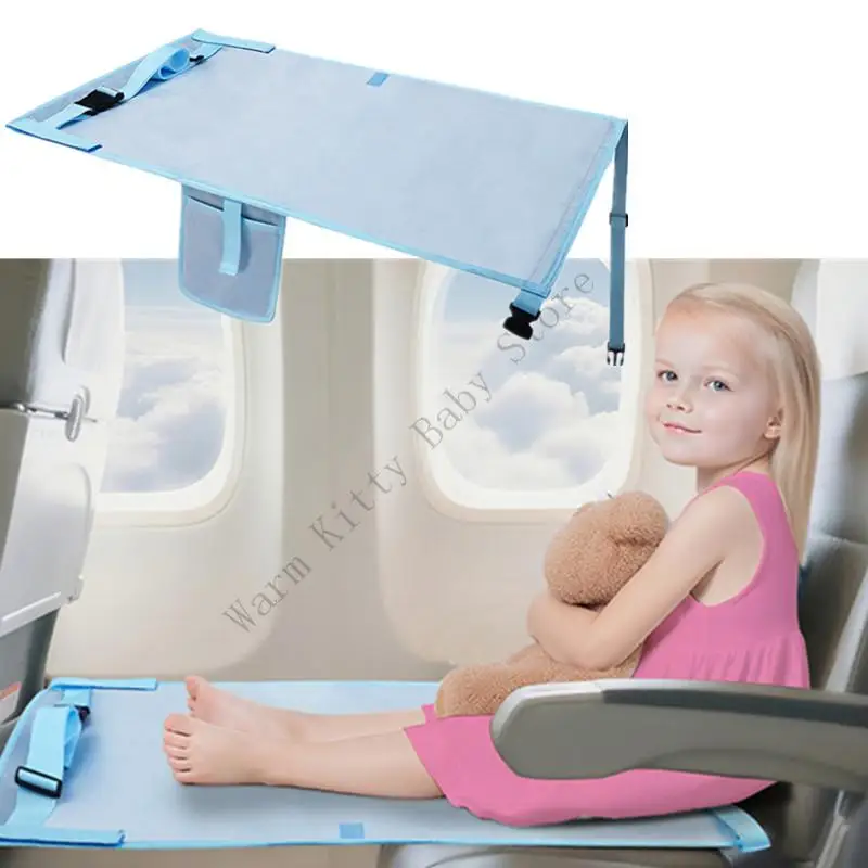 

New Portable Toddler Travel Airplane Bed Waterproof Non-slip Thick Baby Airplane Railway Seat Extender Kids Travel Seat Footrest