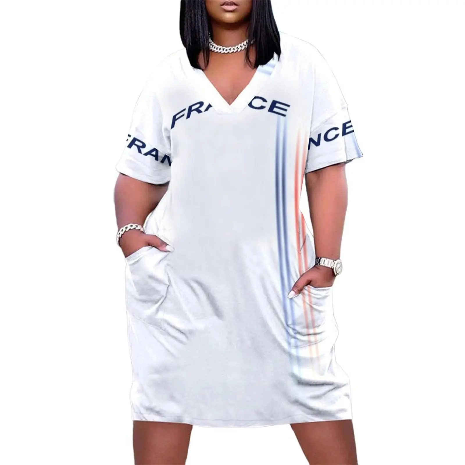 

France Loose Pocket Dress summer clothes for women Dress for pregnant women