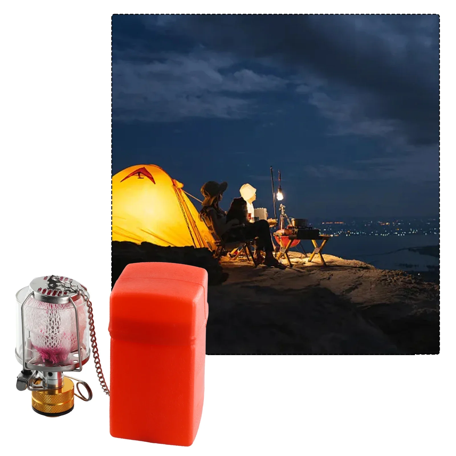 

Compact Travel Gas Lamp Stainless Steel Quick-Light Ignition & Adjustable Valve Camping Light Tents Camping Outdoor Excursions