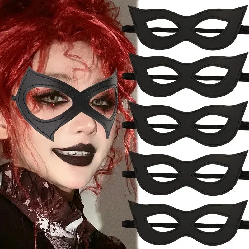 

2 шт. модная черная готическая панк-сексуальная кошачья маска для глаз из искусственной кожи маскарадные маски косплей маска для глаз ролевые аксессуары для Хэллоуина