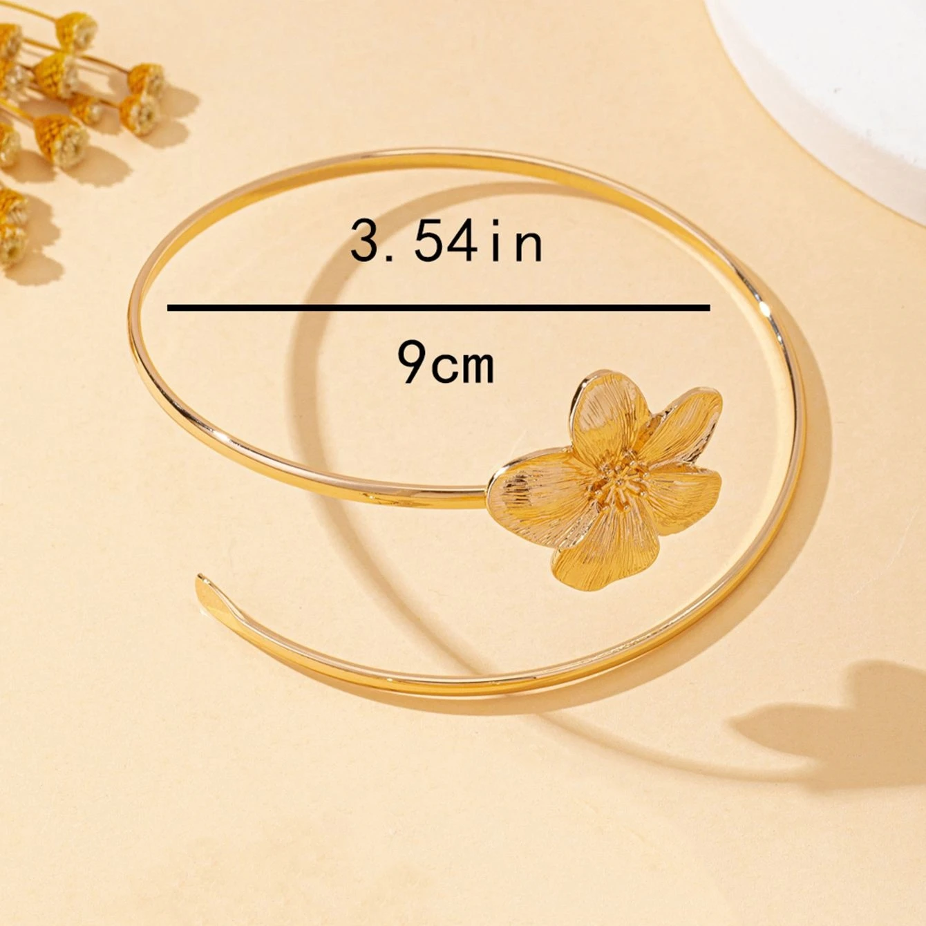 سوار ذراع نسائي، سوار ذراع نسائي بسيط مزين بالزهور، مناسب للارتداء اليومي وملابس الولائم