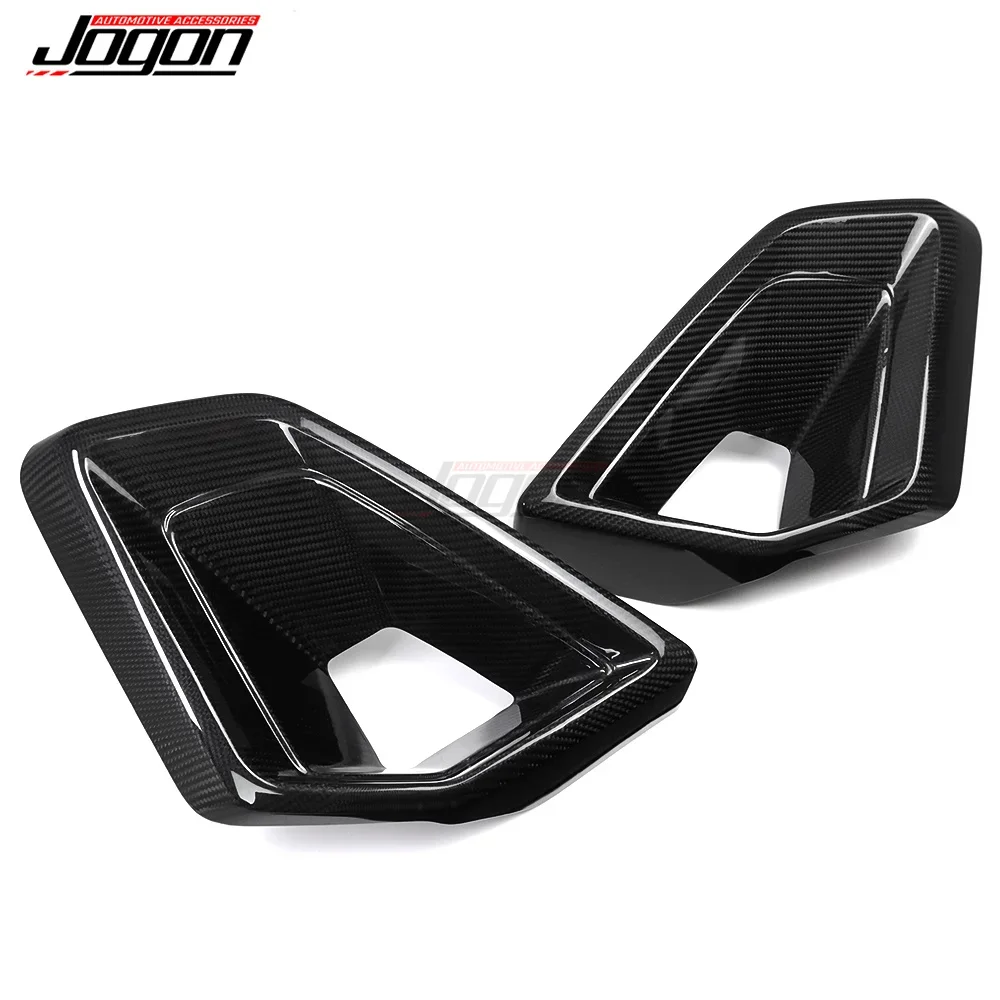 Real Carbon Fiber Front Bumper Outvent Cover For BMW X5 G05 M60i M Sport 2023 2024 Side Fog Air Vent Cover Protection Decoration